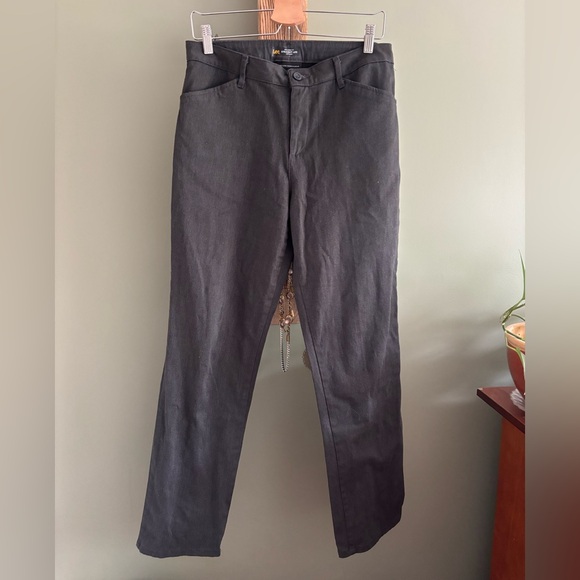 143.) Lee / Charcoal / Straight Leg Pants - Picture 2 of 6